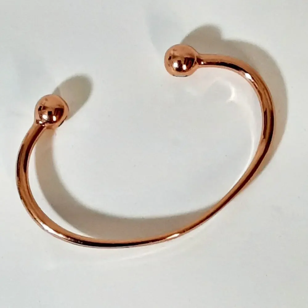 💎Unisex Cuff Bracelet Rose Gold Copper Tone Magnetic Ball Adjustable